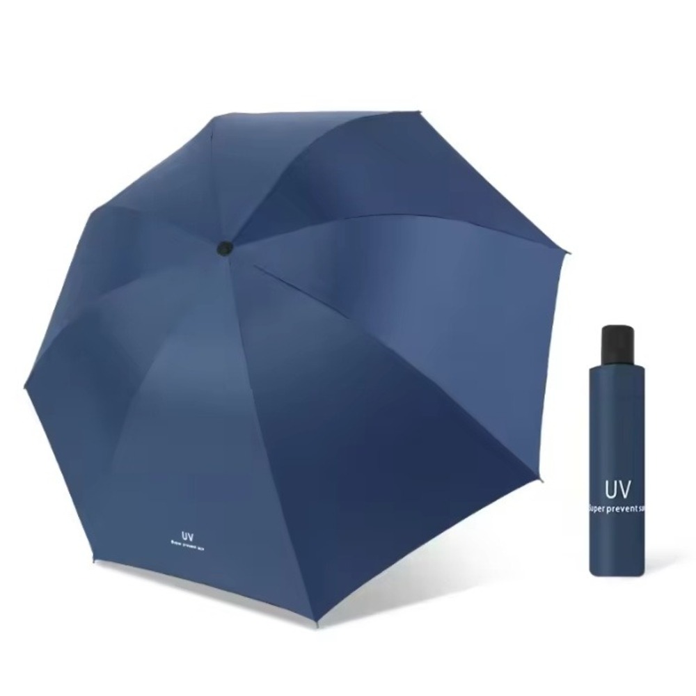 Royal Blue 3-Folding UV Automatic Umbrella Unisex OS Rain Sun Outdoor‎